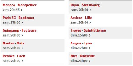 Matchs Ligue 1