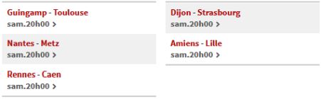 Matchs multiplex Ligue 1