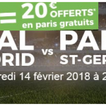 Bonus Parions Sport : 20€ de paris gratuits pour le match Real Madrid – PSG