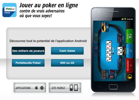 Application PMU Poker et version mobile