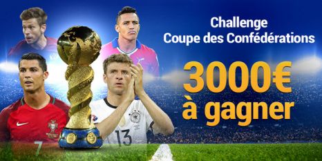 Challenge Coupe des Confédérations sur la plateforme France Pari