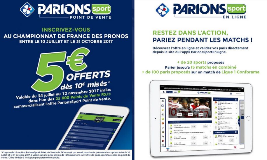 Coupons réduction Parions Sport sur le Championnat de France des Pronos