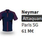 Résultats de Neymar sur le JDE Winamax en Août 2017