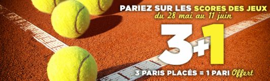 Paris gratuits Roland Garros 2017 sur Winamax