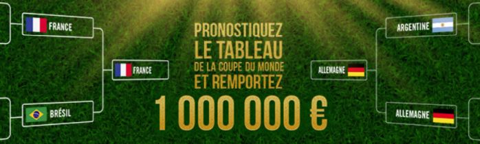 Tableau Coupe du Monde : un jeu gratuit Winamax et une cagnotte de 1 million d'euros mise en jeu