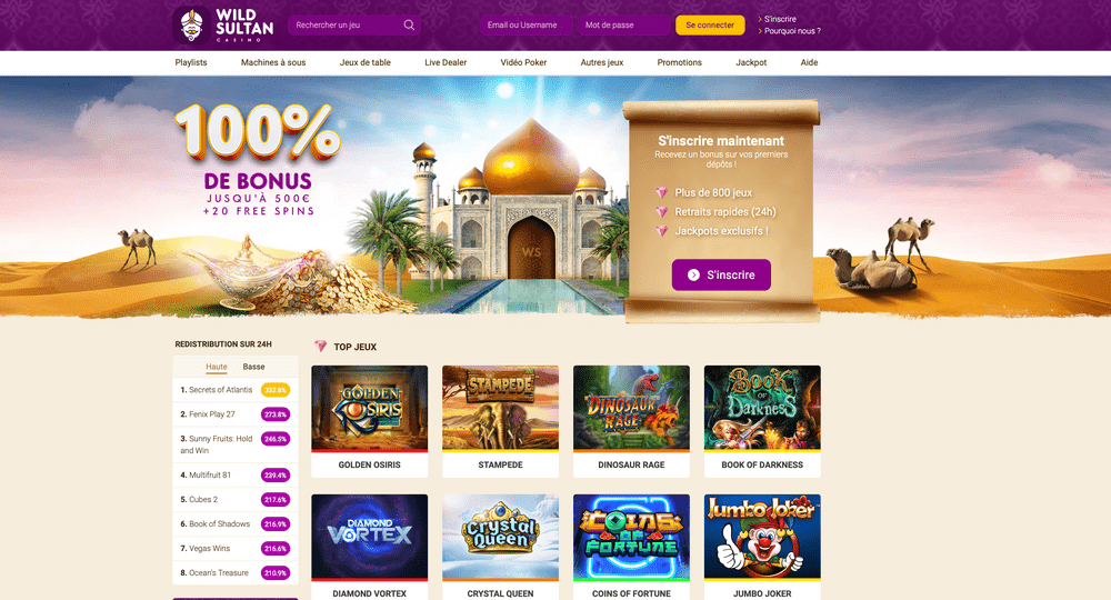 jeux de casino wild sultan